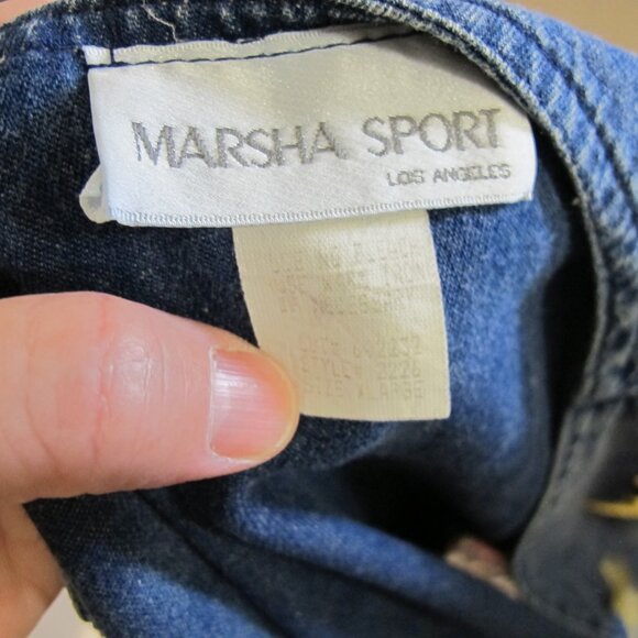 Marsha Sport denim vest with moon and star decoration  XL - Picture 6 of 7